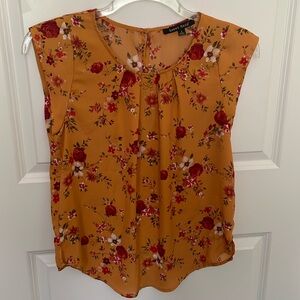 Sweet Rain Marigold Floral Top Small